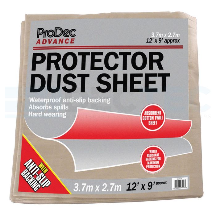 ProDec Plastic Backed Cotton Twill Dust Sheet